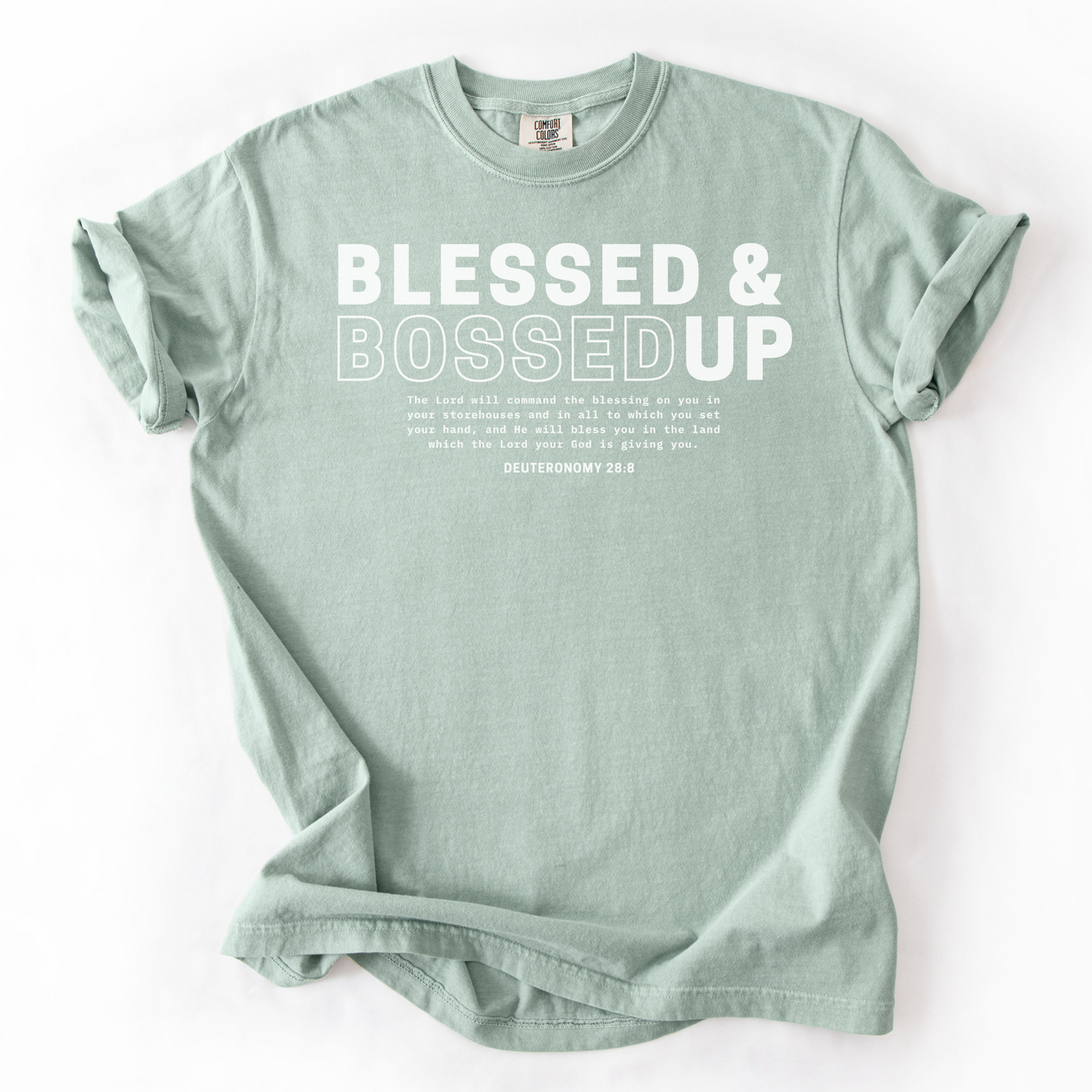 Blessed & Bossed Up – Faith-Based Entrepreneur T-Shirt