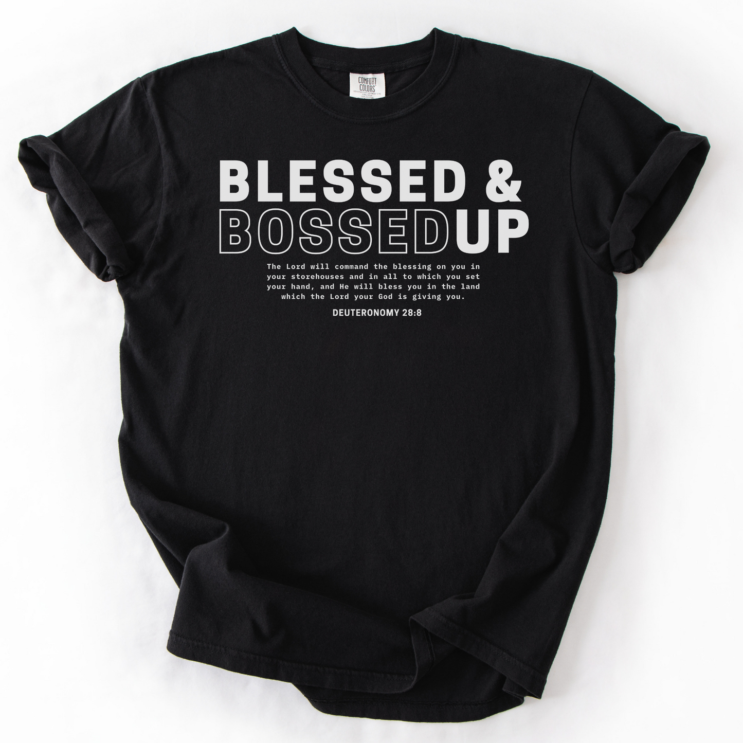 Blessed & Bossed Up – Faith-Based Entrepreneur T-Shirt