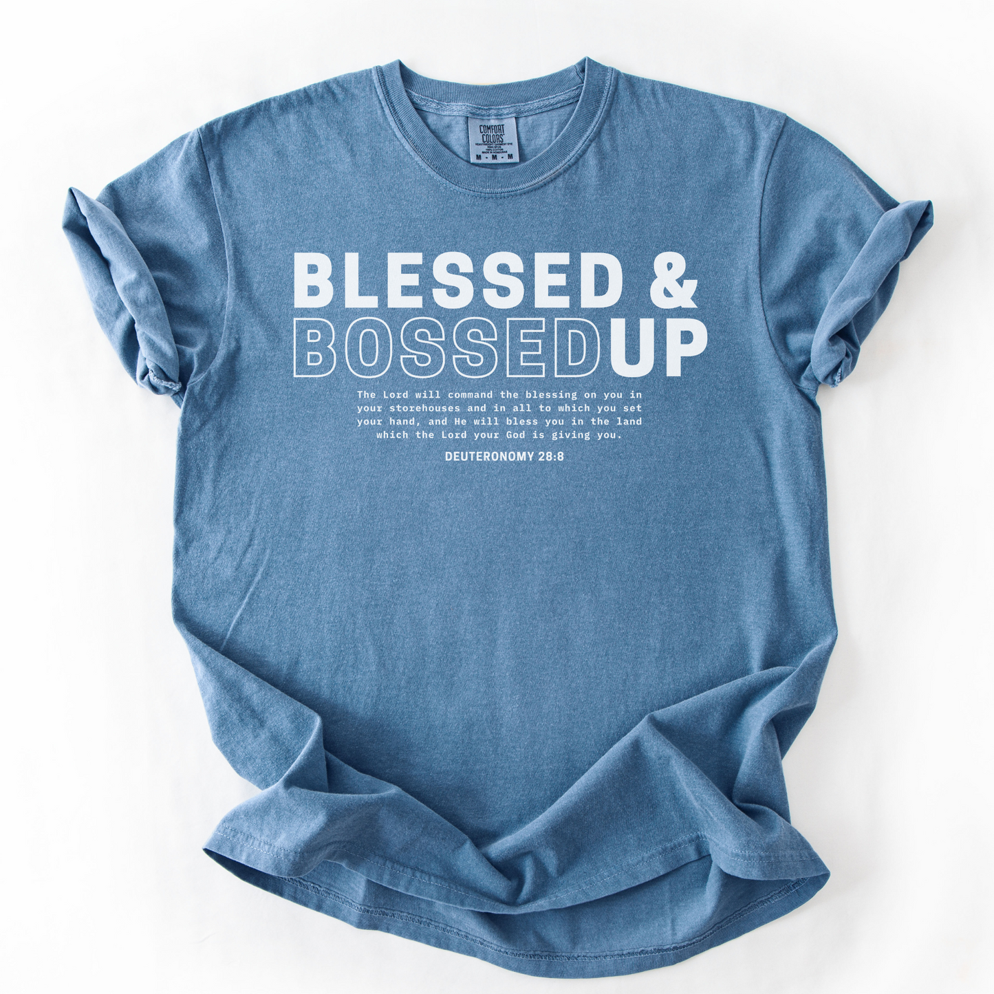 Blessed & Bossed Up – Faith-Based Entrepreneur T-Shirt