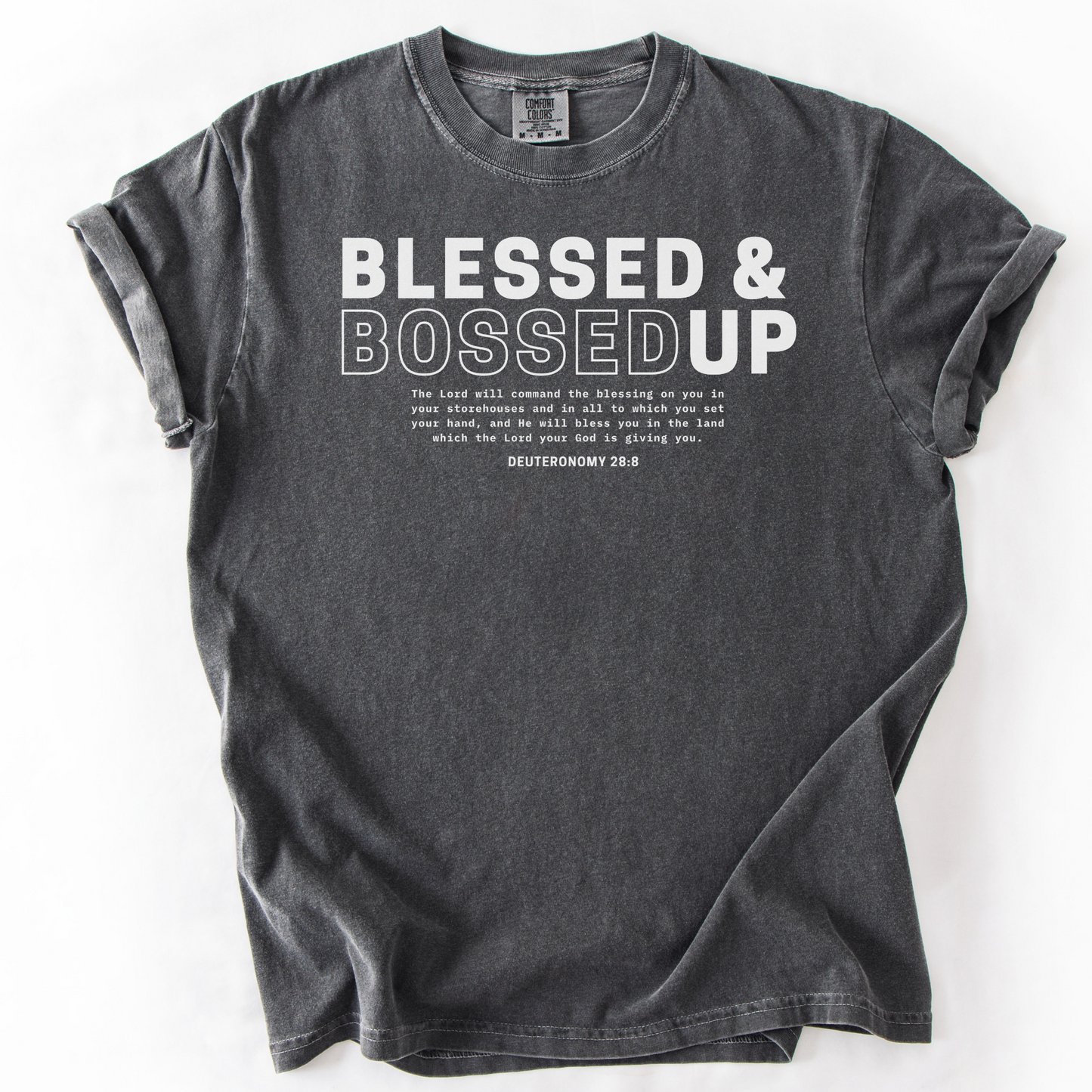Blessed & Bossed Up – Faith-Based Entrepreneur T-Shirt