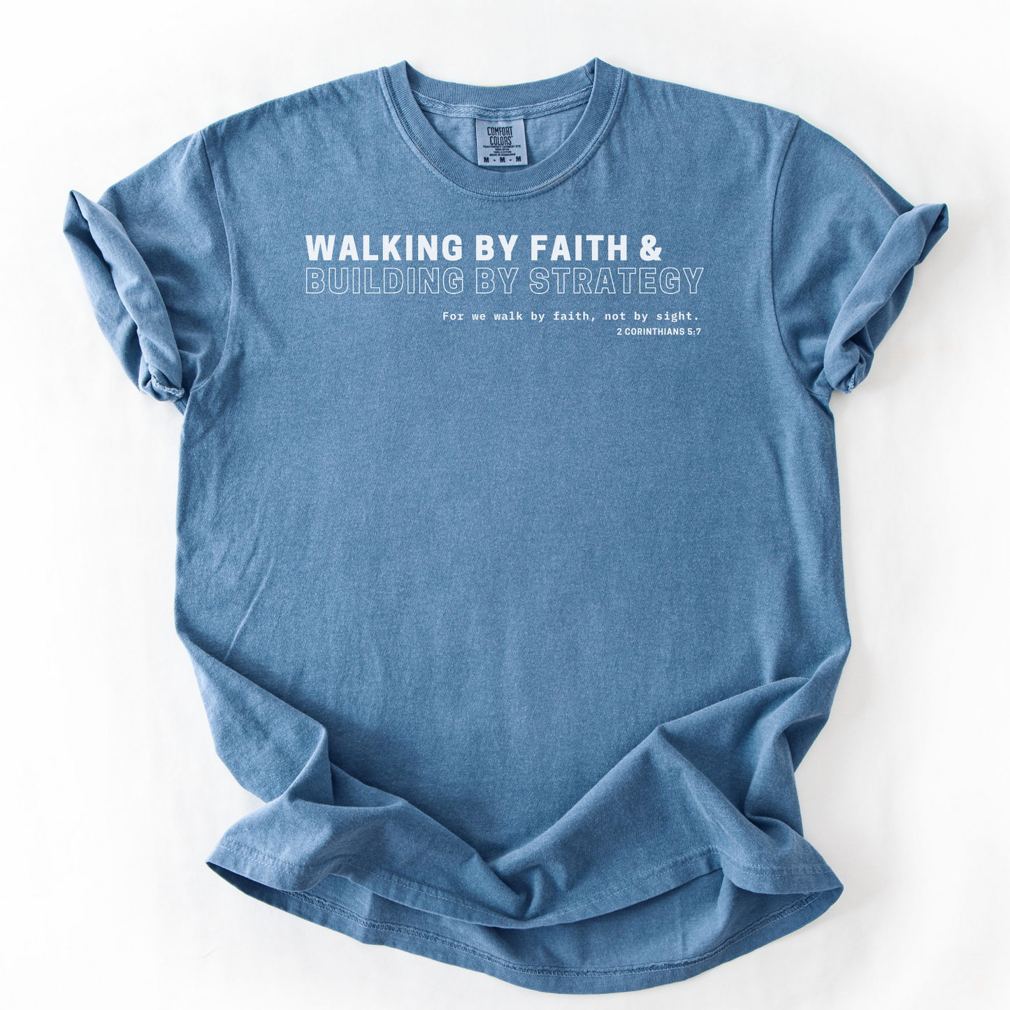 Walking by Faith & Building by Strategy – Faith-Based Entrepreneur T-Shirt