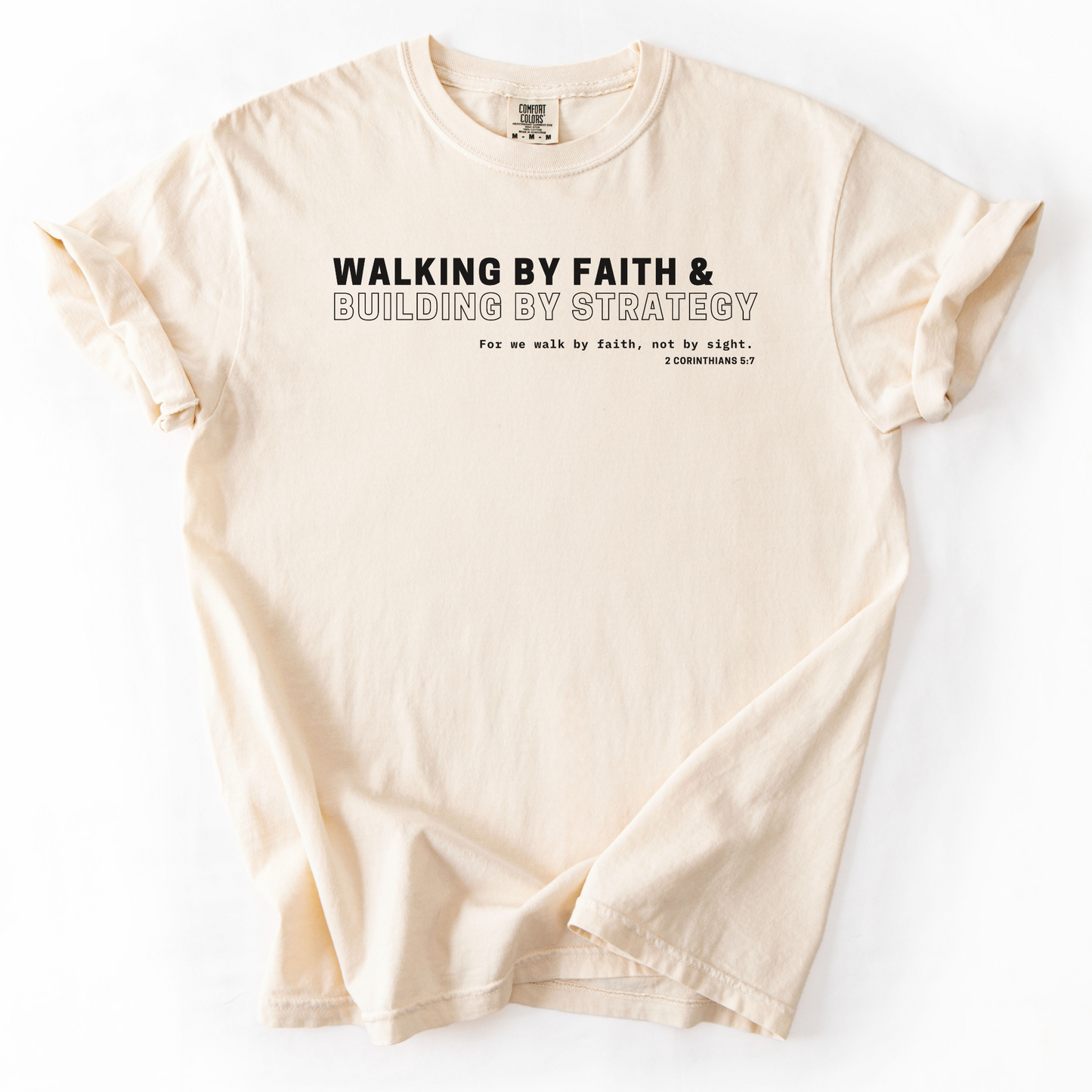 Walking by Faith & Building by Strategy – Faith-Based Entrepreneur T-Shirt