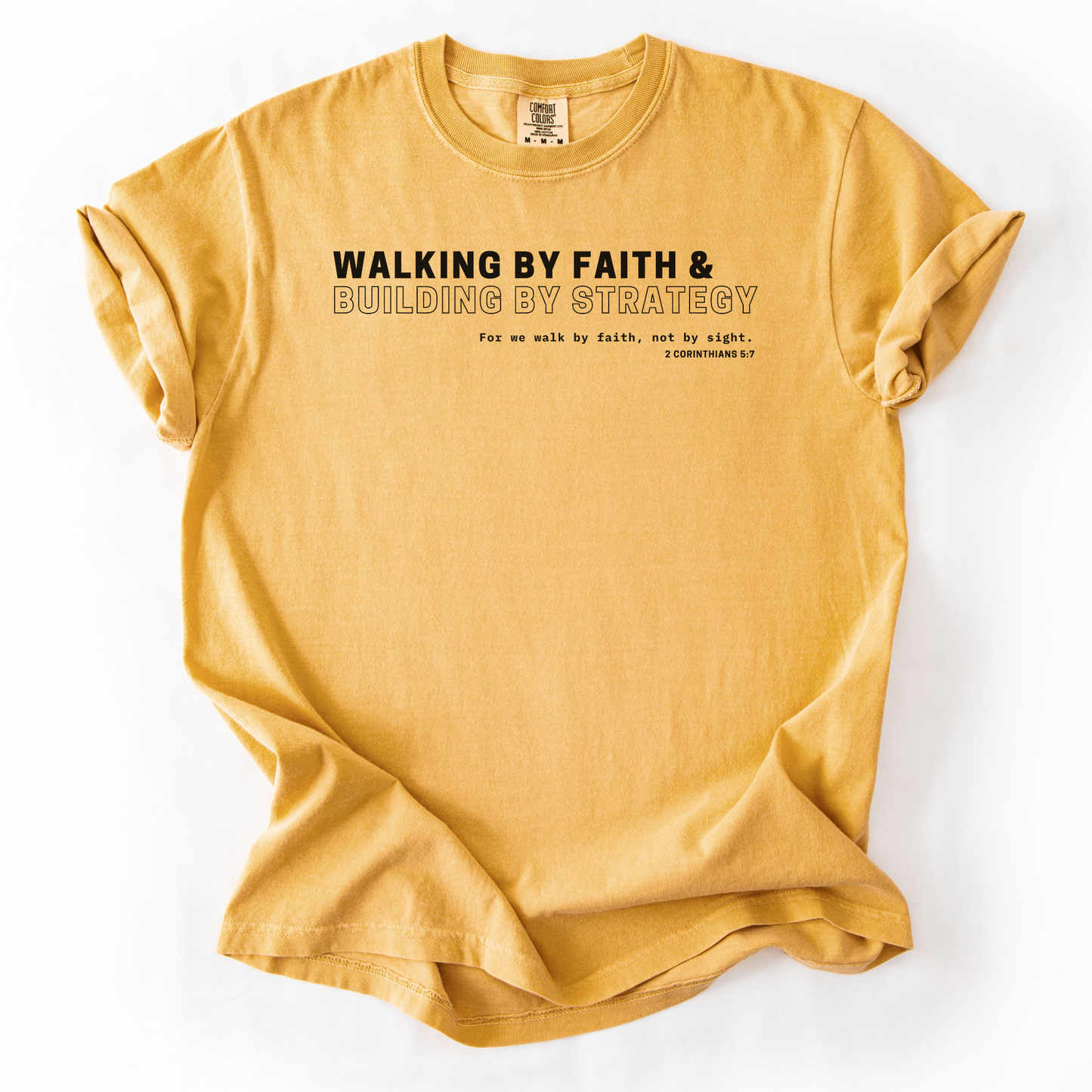 Walking by Faith & Building by Strategy – Faith-Based Entrepreneur T-Shirt