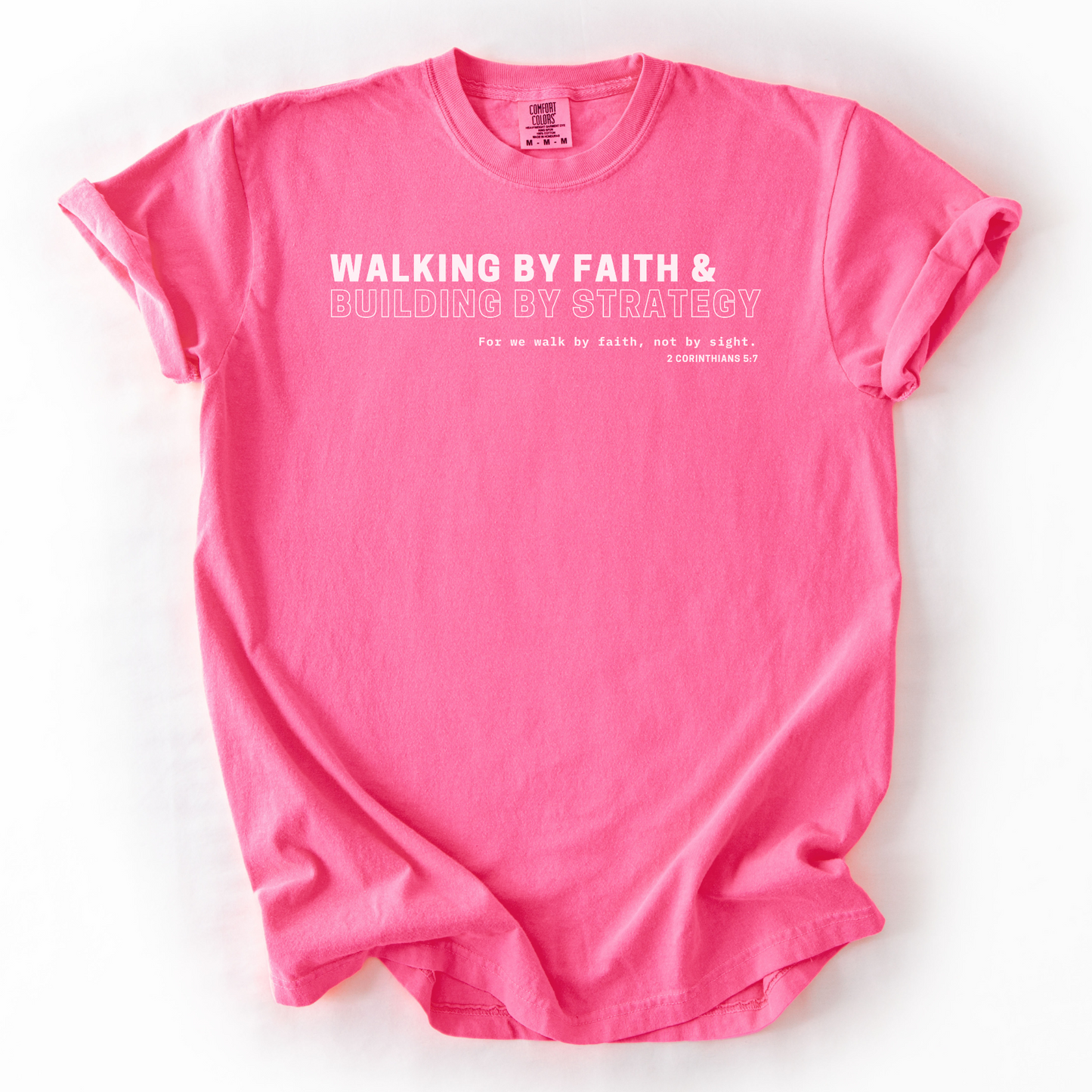 Walking by Faith & Building by Strategy – Faith-Based Entrepreneur T-Shirt