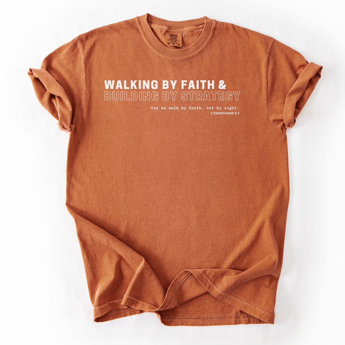 Walking by Faith & Building by Strategy – Faith-Based Entrepreneur T-Shirt