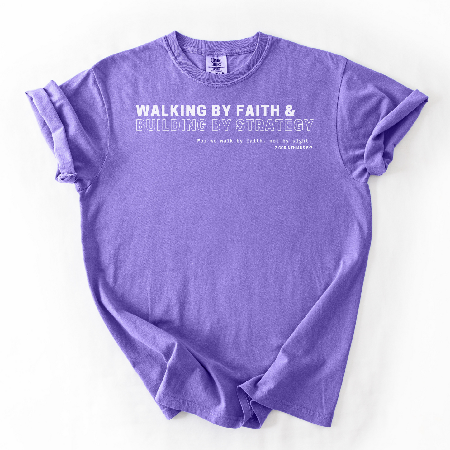 Walking by Faith & Building by Strategy – Faith-Based Entrepreneur T-Shirt