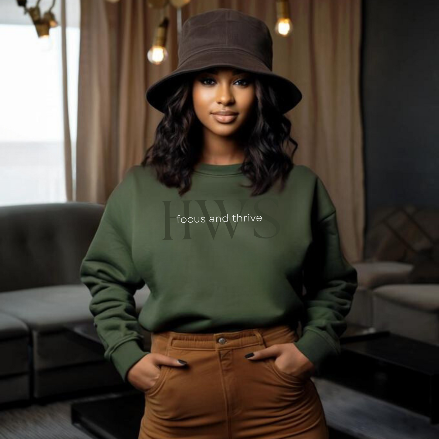 focus and thrive - Affirmations Sweatshirt