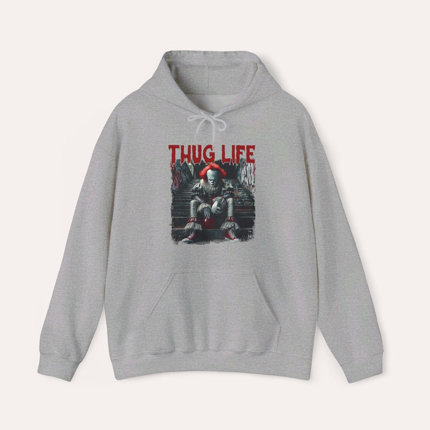 Thug Life Retro Horror Movie Hooded Sweatshirt