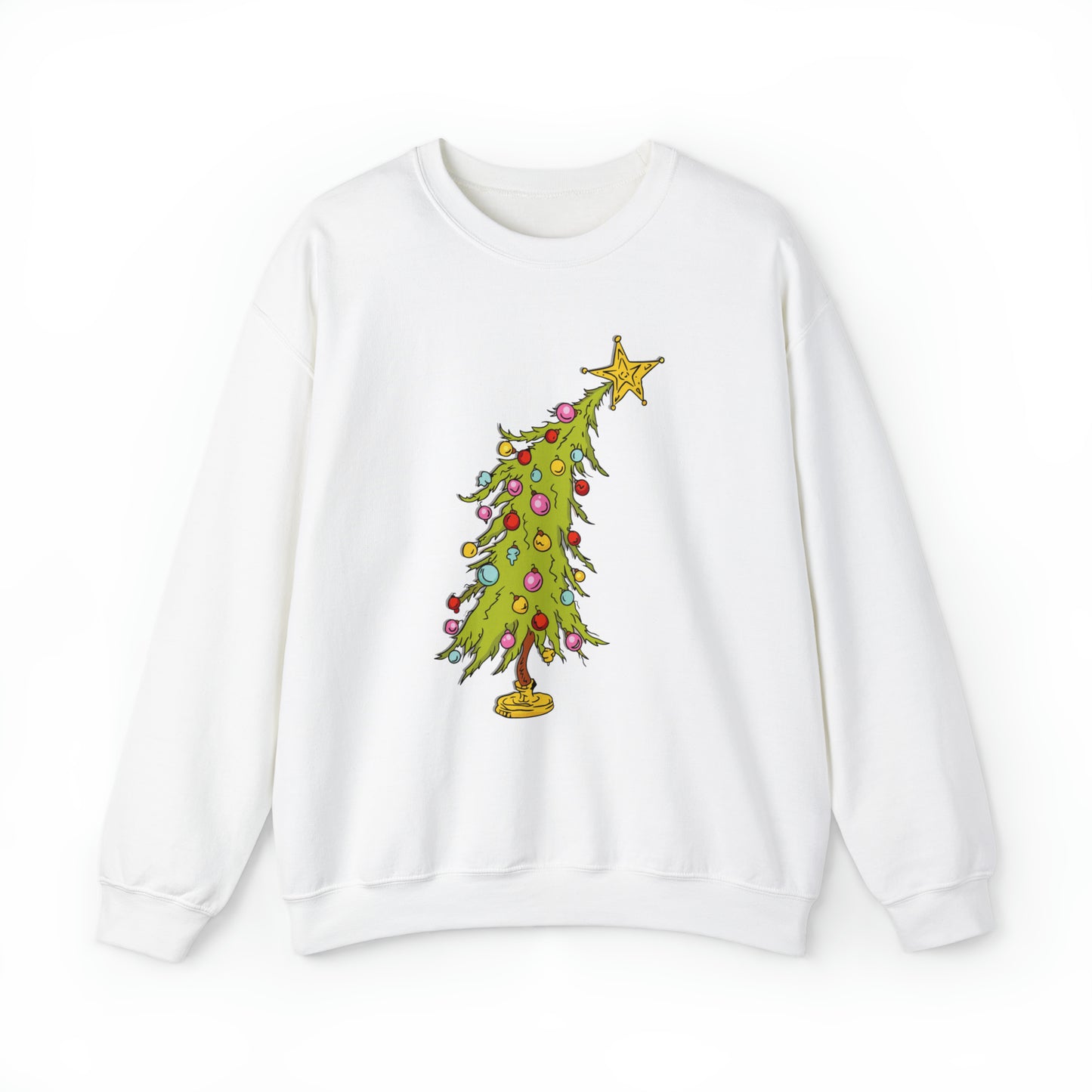 Whimsical Christmas Tree Crewneck Sweatshirt