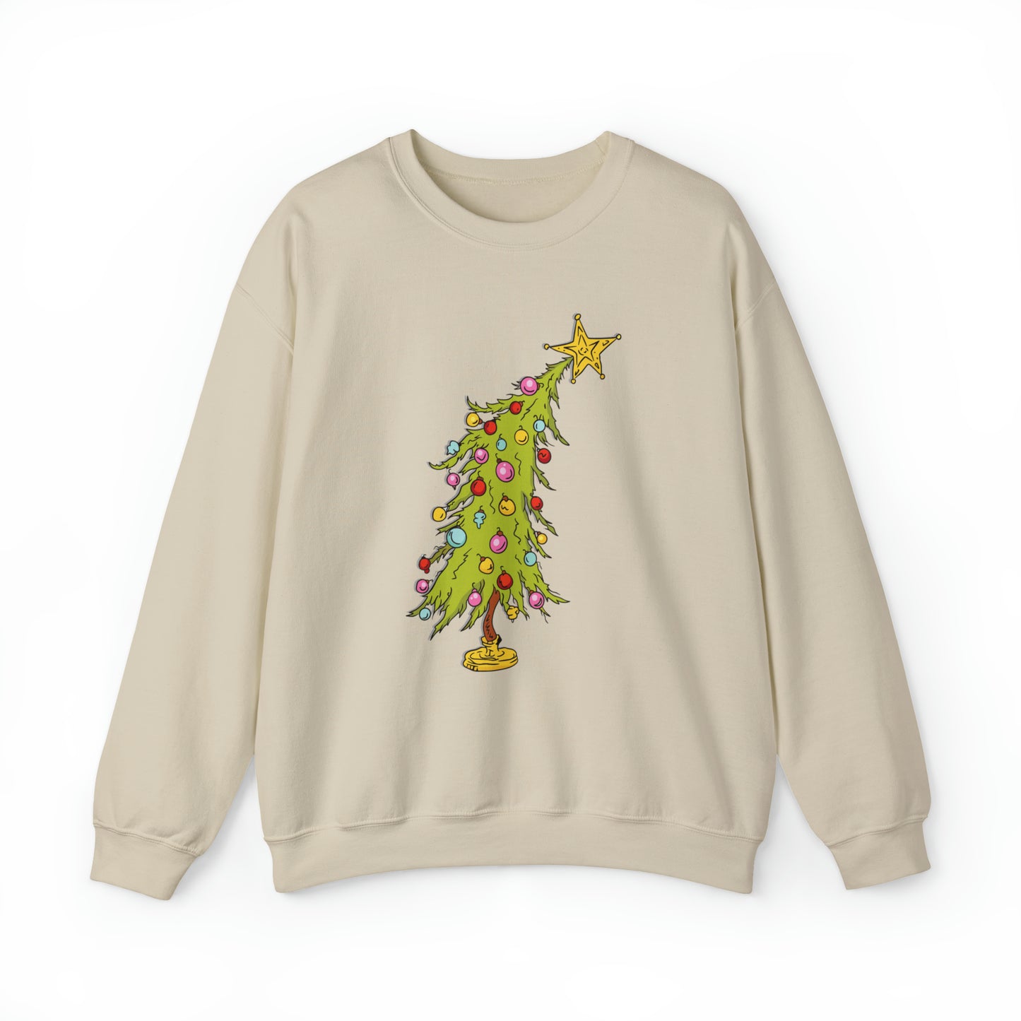 Whimsical Christmas Tree Crewneck Sweatshirt