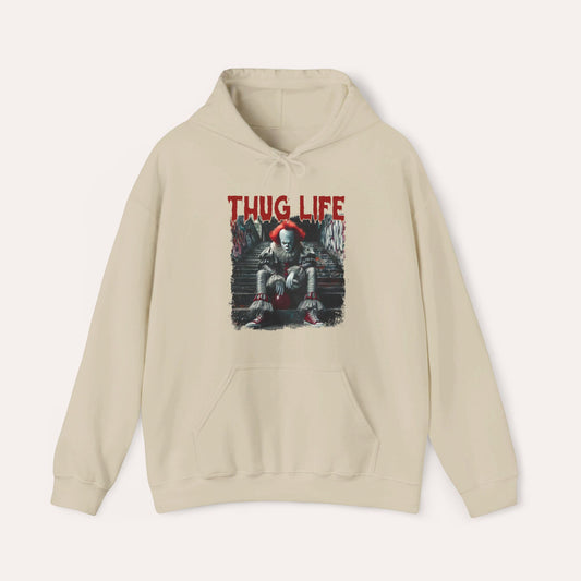 Thug Life Retro Horror Movie Hooded Sweatshirt