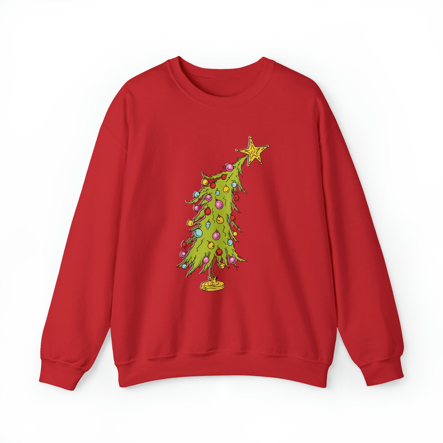 Whimsical Christmas Tree Crewneck Sweatshirt