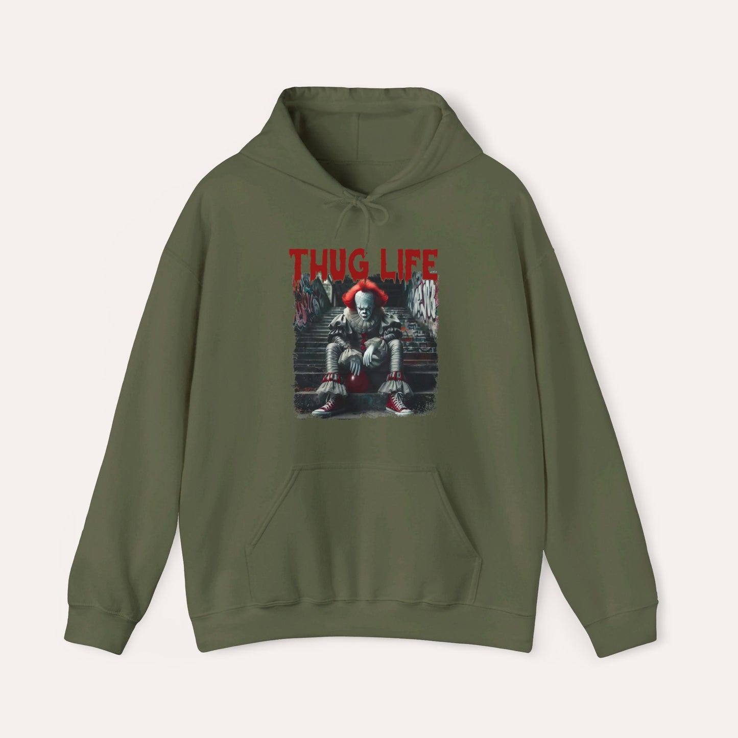 Thug Life Retro Horror Movie Hooded Sweatshirt