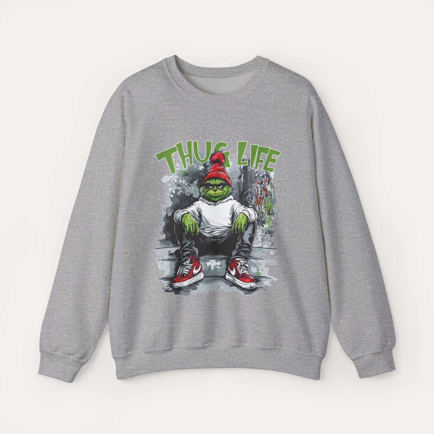 Thug Life Grinch Crewneck Sweatshirt