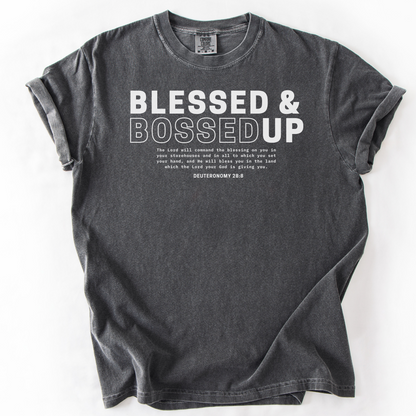 Blessed & Bossed Up – Faith-Based Entrepreneur T-Shirt
