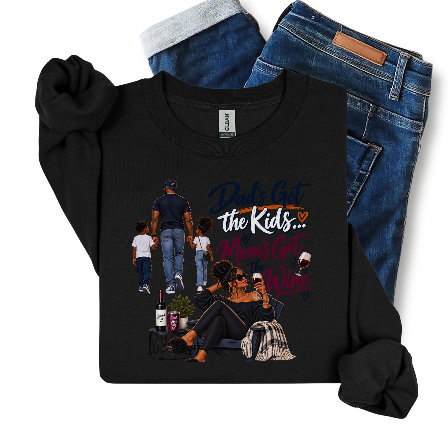 Dad’s Got the Kids Mom’s Got the Wine | Mom Halloween Sweatshirt