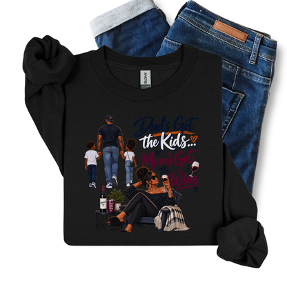 Dad’s Got the Kids Mom’s Got the Wine | Mom Halloween Sweatshirt