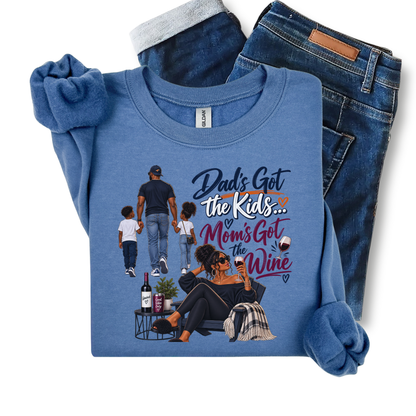 Dad’s Got the Kids Mom’s Got the Wine | Mom Halloween Sweatshirt