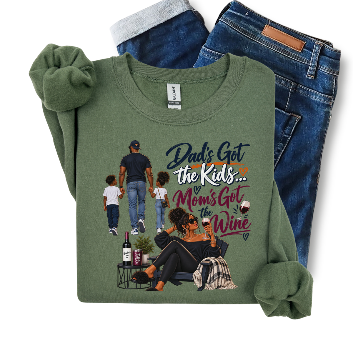 Dad’s Got the Kids Mom’s Got the Wine | Mom Halloween Sweatshirt