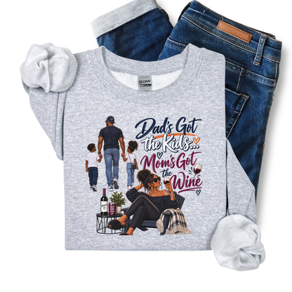 Dad’s Got the Kids Mom’s Got the Wine | Mom Halloween Sweatshirt