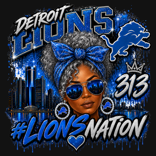 Detroit Lions Nation 313 Women’s Sweatshirt | Detroit Football Fan Crewneck