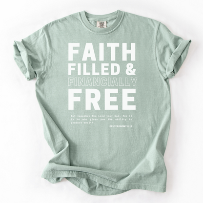 Faith-Filled & Financially Free – Faith-Based Entrepreneur T-Shirt