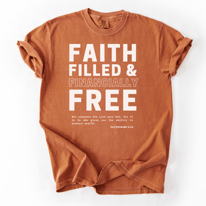 Faith-Filled & Financially Free – Faith-Based Entrepreneur T-Shirt