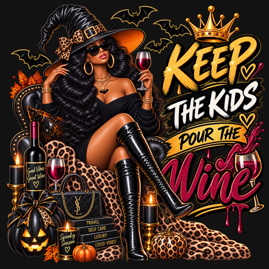 Keep the Kids Pour the Wine | Funny Women’s Halloween Sweartshirt