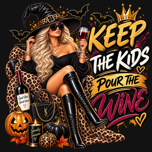 Keep the Kids Pour the Wine | Funny Women’s Halloween Sweartshirt