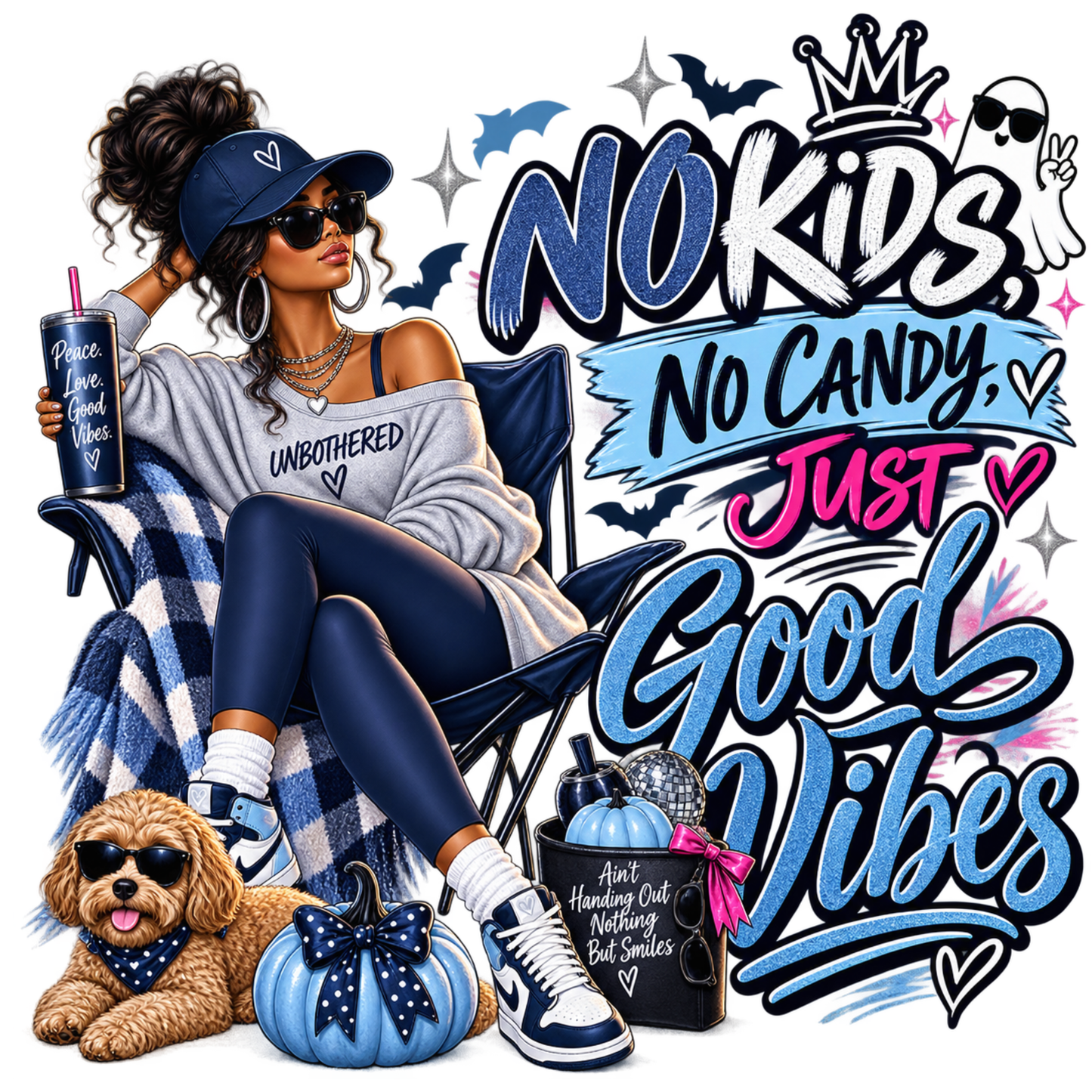 No Kids No Candy Just Good Vibes | Halloween Sweatshirt