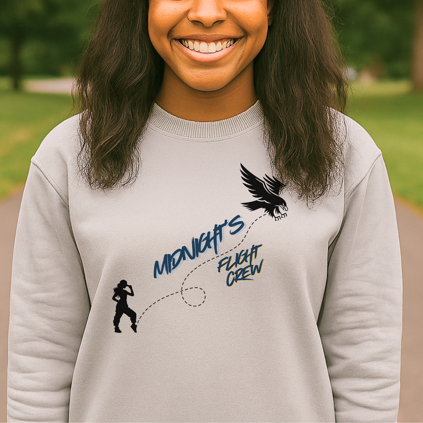 H.A.R.M.S. Dance Team Midnight’s Flight Crew "Flight Path" Sweatshirt