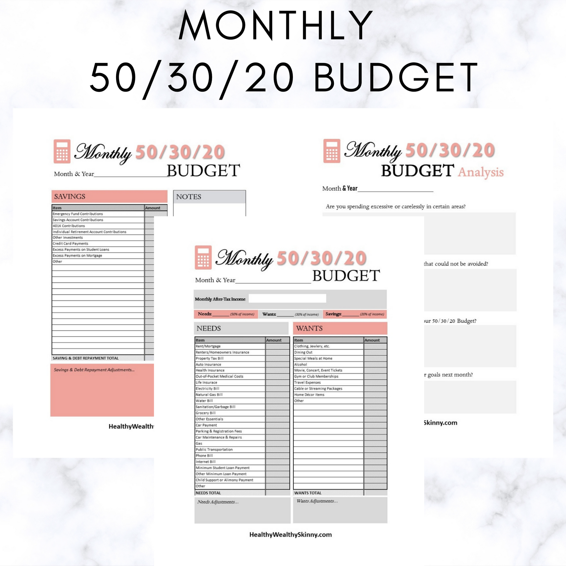 Monthly 50/30/20 Budget Worksheet – Healthy Wealthy Skinny monthly-50-30-20-budget-worksheet-healthy-wealthy-skinny