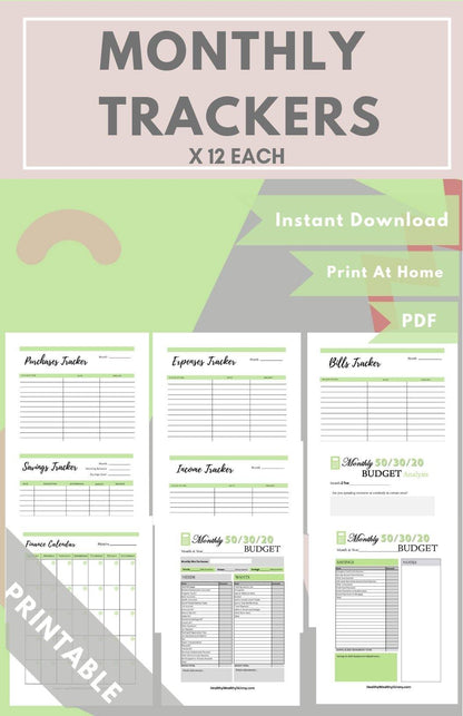 The Finance Planner Green PDF - Healthy Wealthy Skinny