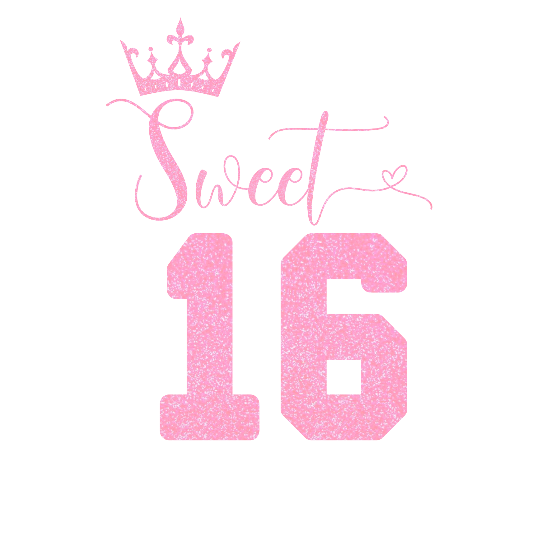 Sweet 16 Birthday Shirt - Sweet Sixteen Crown - T-Shirt - Healthy Wealthy Skinny