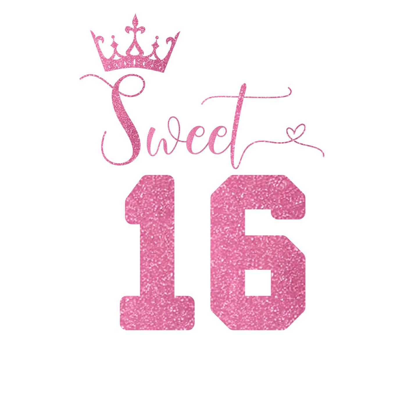 Sweet 16 Birthday Shirt - Sweet Sixteen Crown - T-Shirt - Healthy Wealthy Skinny