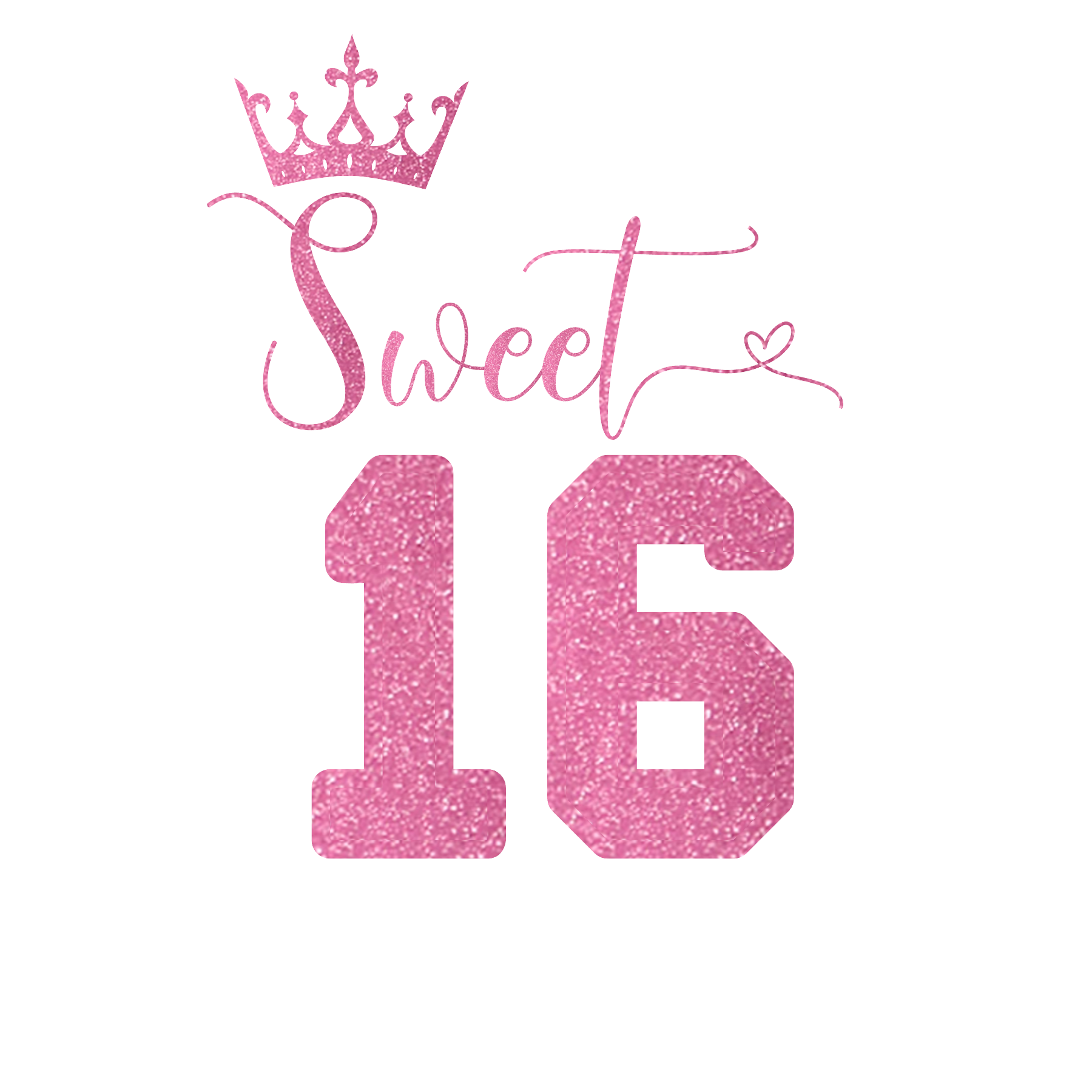 Sweet 16 Birthday Shirt - Sweet Sixteen Crown - T-Shirt - Healthy Wealthy Skinny