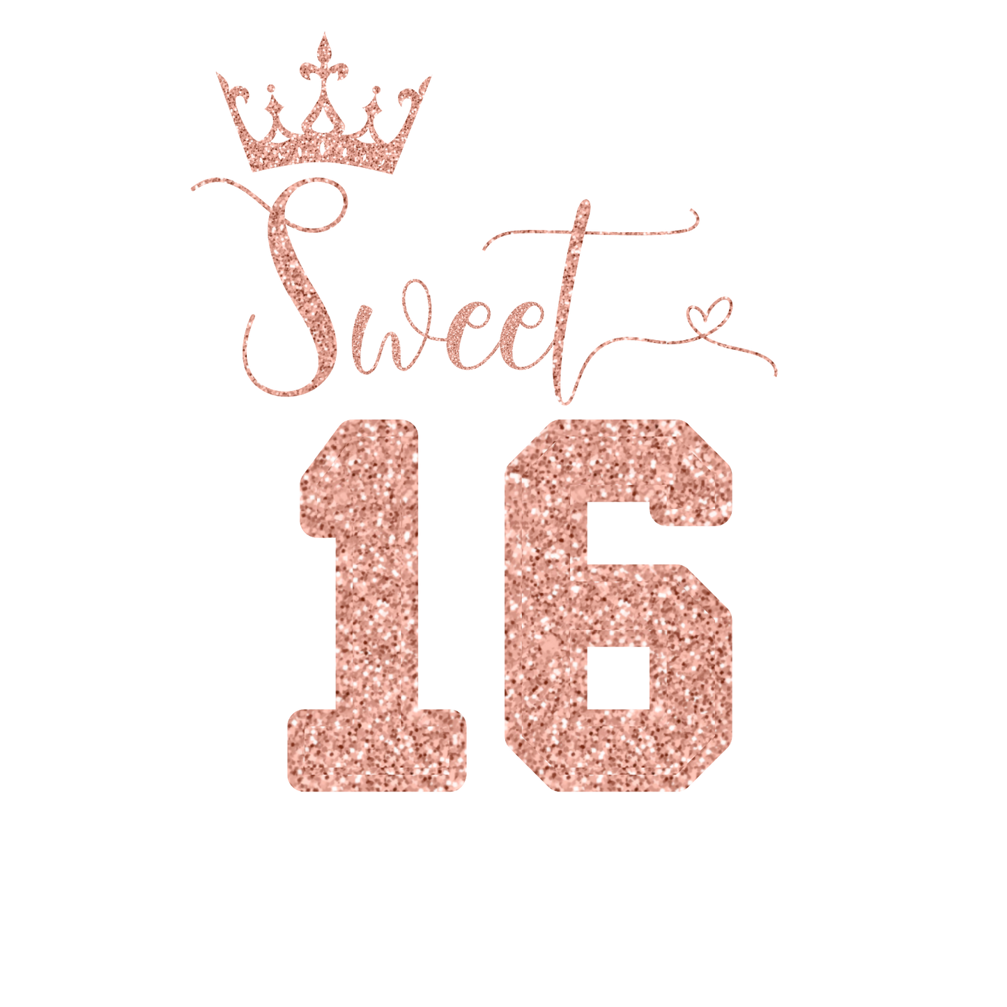 Sweet 16 Birthday Shirt - Sweet Sixteen Crown - T-Shirt - Healthy Wealthy Skinny