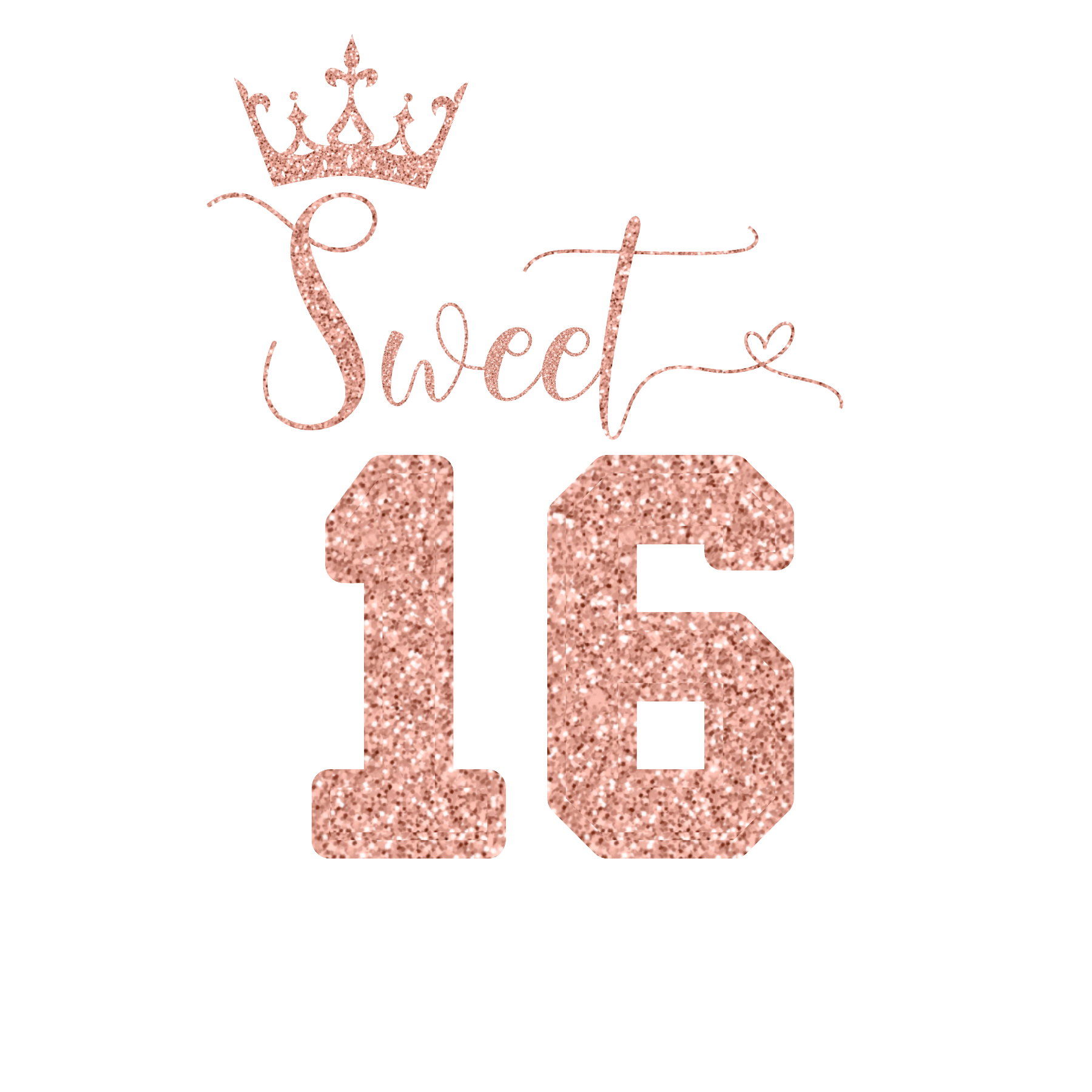 Sweet 16 Birthday Shirt - Sweet Sixteen Crown - T-Shirt - Healthy Wealthy Skinny