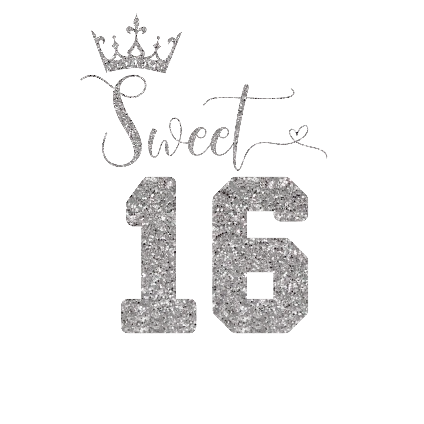 Sweet 16 Birthday Shirt - Sweet Sixteen Crown - T-Shirt - Healthy Wealthy Skinny