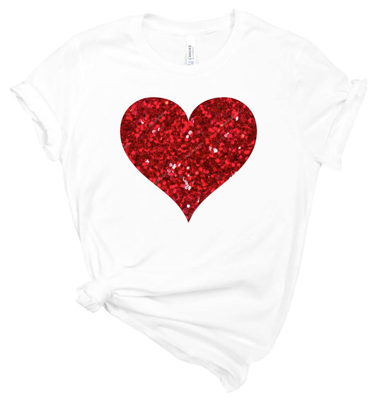 Glitter Heart - Valentines Day Shirt - Healthy Wealthy Skinny