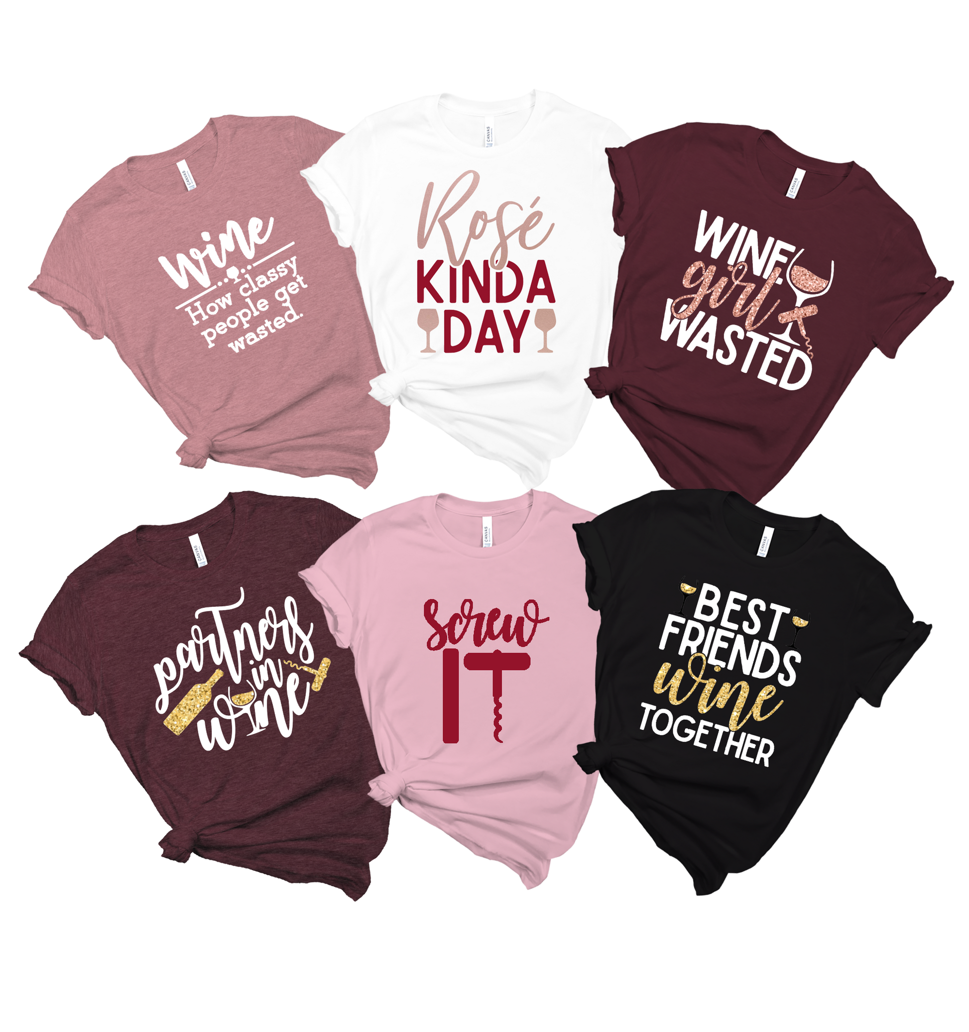 Wine Tasting Shirts - T-Shirt - Healthy Wealthy Skinny