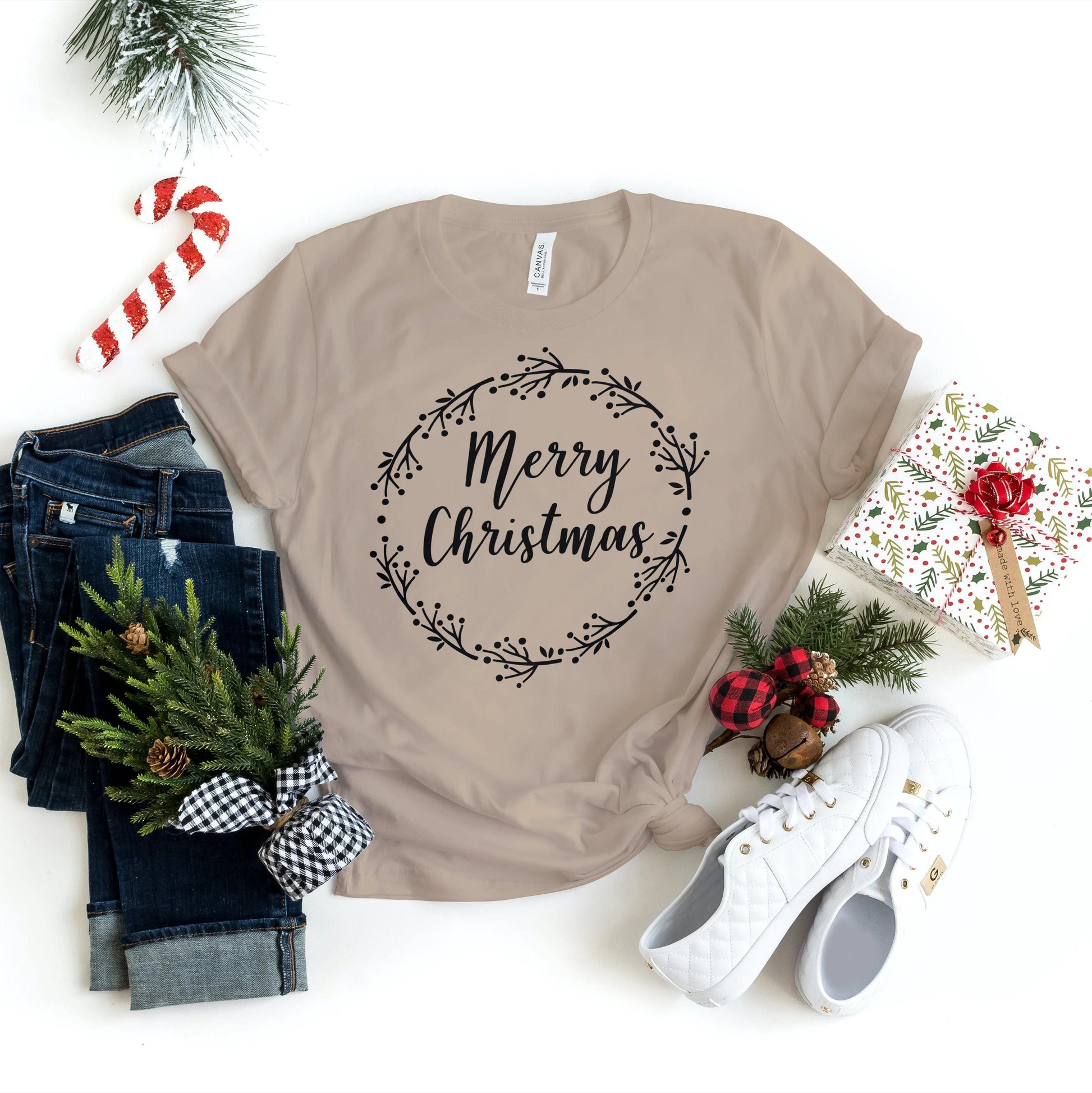 Christmas Shirts - Merry Christmas 2 - Holiday Shirts - Gifts - Healthy Wealthy Skinny