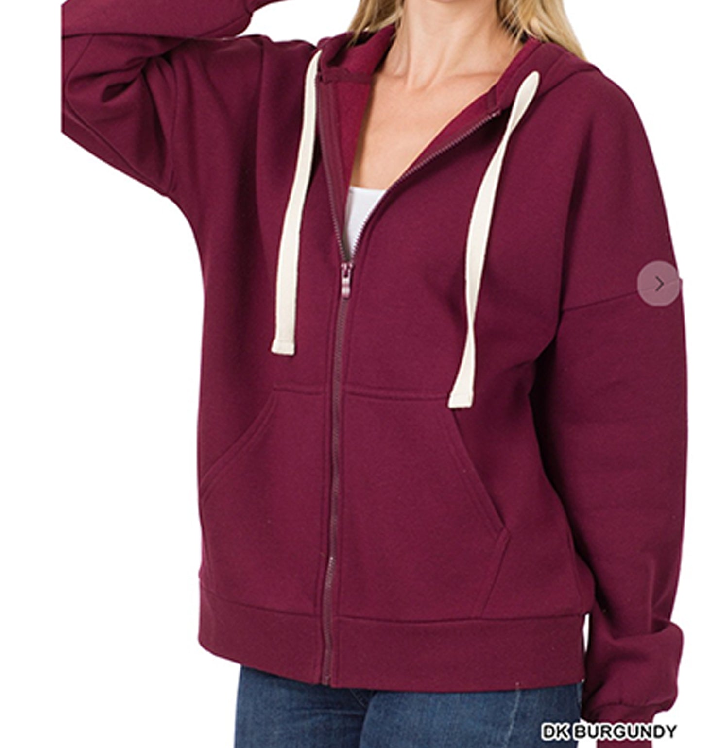 Thrive In Comfort - Zipper Hoodie Sweat Jacket with Kangaroo Pockets