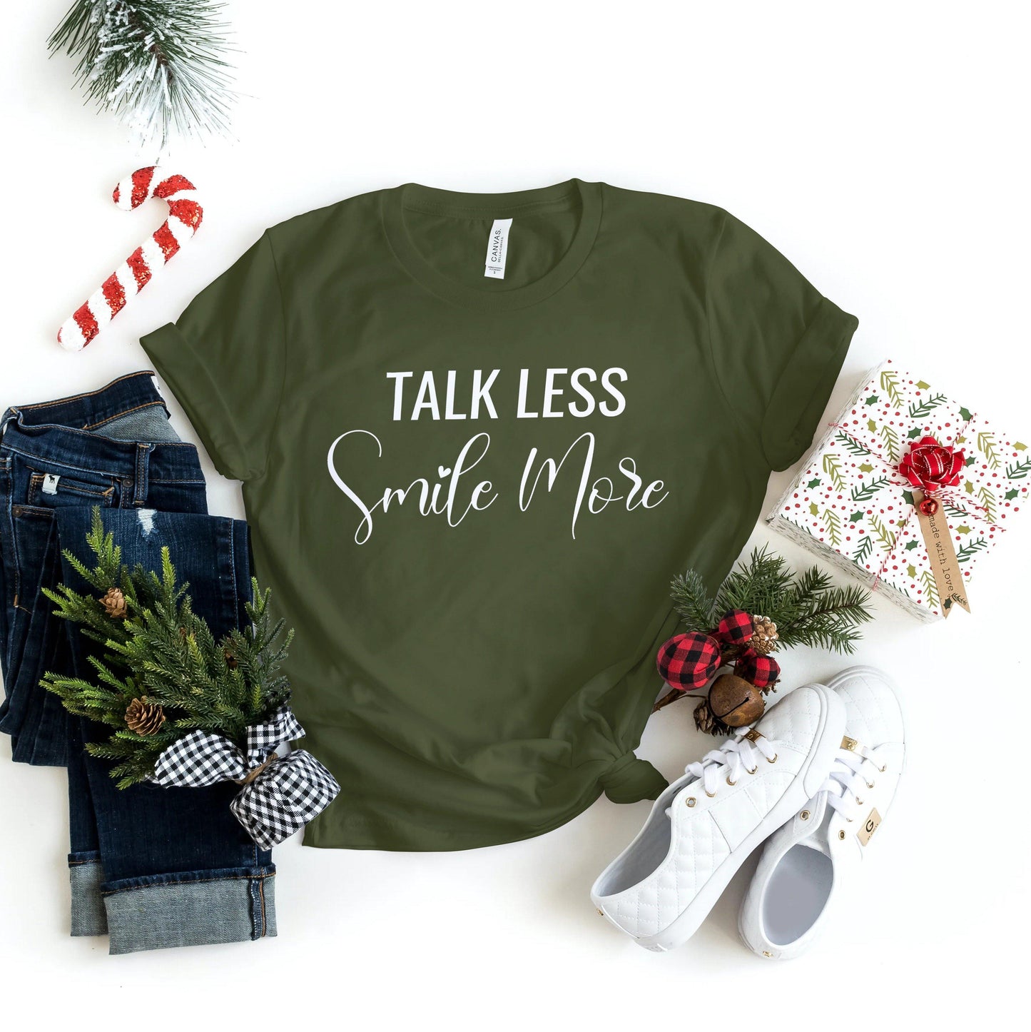 Talk Less Smile More - T-Shirt - Healthy Wealthy Skinny